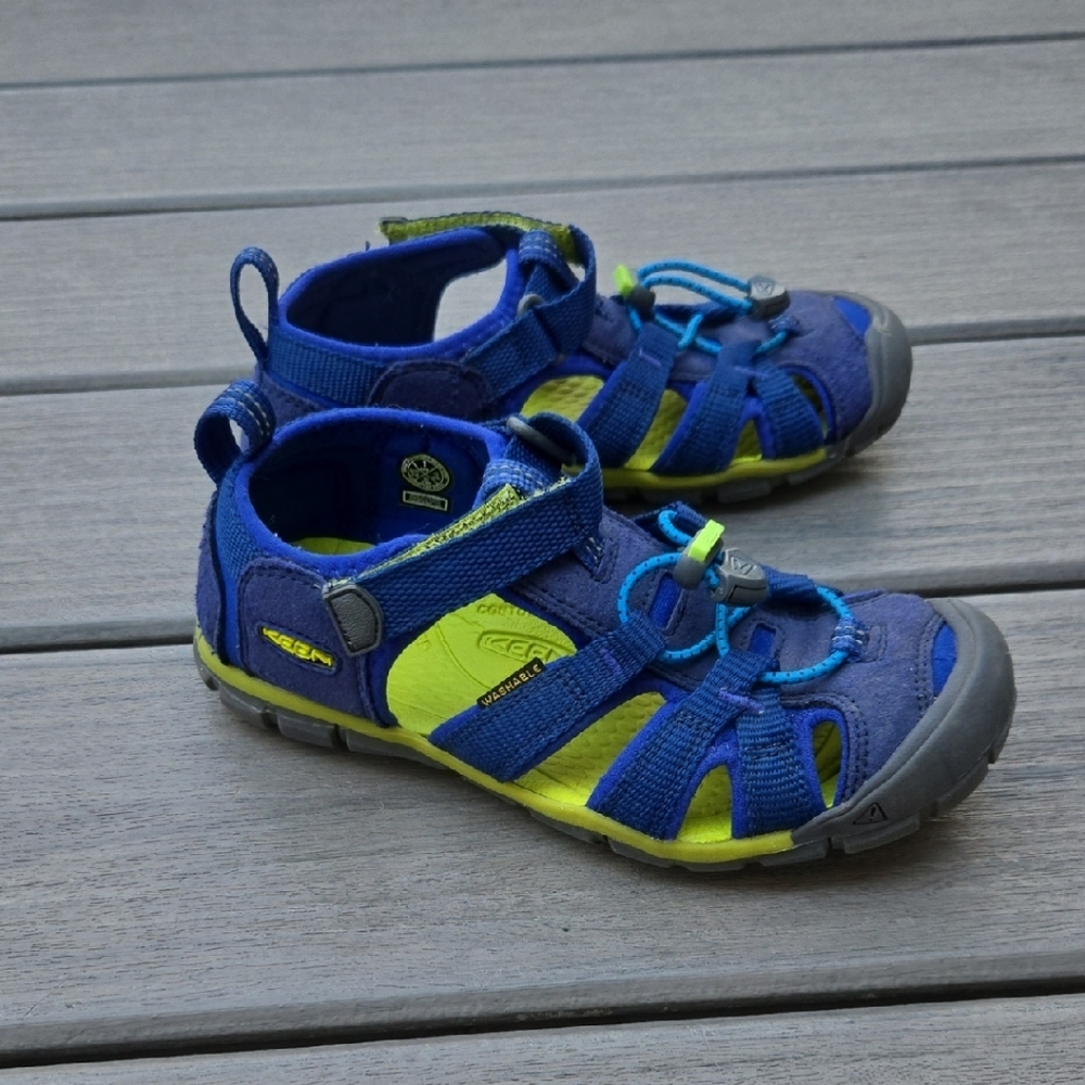 Keen Kids Navy and Lime Sandals